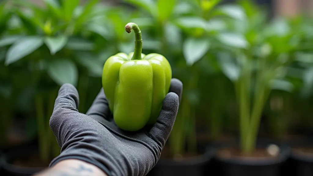 A person holding a ghost pepper