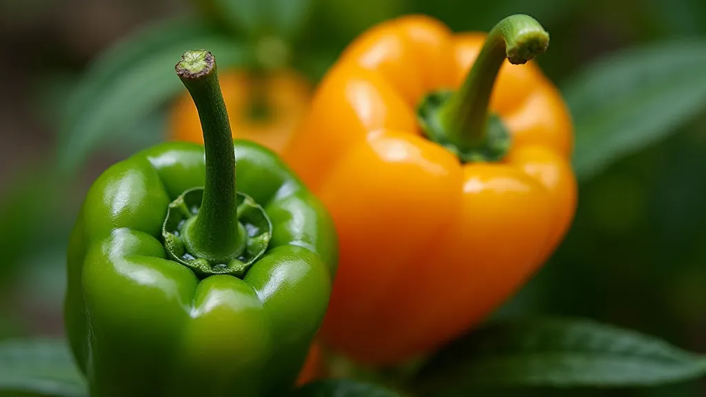 Ghost pepper changing from green to orange