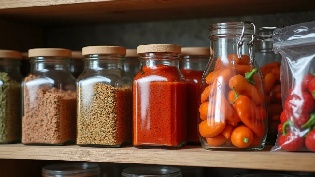 Storage of preserved peppers